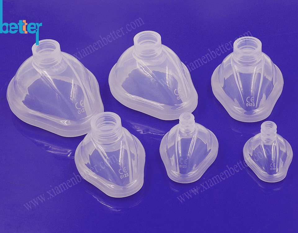 一体式固体硅胶医用呼吸面罩简易呼吸器医疗器械配件可定制零售批发